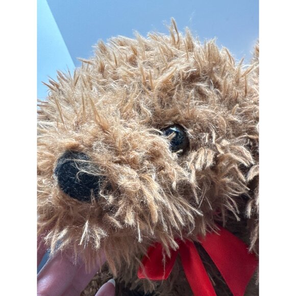 Walmart Large Laying Golden Doodle Fluffy Brown Dog Plush Toy 24” #296541 - Picture 8 of 10